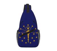 GaxfjRu Indiana State Flag print Crossbody Bag for Women Men Sling Bag for Travel Hiking Crossbody Sling Backpack