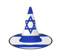 GaxfjRu Israeli Flag Print Halloween Witch Hat, Witch Costume Accessory For Halloween Cosplay Party Holiday Decoration 3pcs
