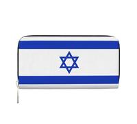GaxfjRu Israeli Flag Print Small Leather Wallet for Women, Ladies Credit Card Holder Women's Pocket Purse