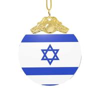 GaxfjRu Israeli Flag Xmas Home Decorations Ornaments, Hanging Christmas Tree Gift Pendant For Holiday Cheer