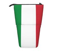 GaxfjRu Italian Flag Print Portable Telescoping Pencil Bag, Organizer with Multiple Slots, for Writing Tools Accessories