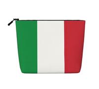 GaxfjRu Italian flag print Travel Makeup Bag Toiletry Bag akeUp Purse Pouch with Zipper Makeup Organizer for Women, Black, One Size