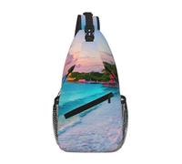 GaxfjRu Jamaica Beach print Crossbody Bag for Women Men Sling Bag for Travel Hiking Crossbody Sling Backpack