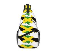 GaxfjRu Jamaica Flag Map print Crossbody Bag for Women Men Sling Bag for Travel Hiking Crossbody Sling Backpack