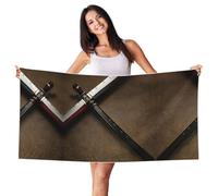 GaxfjRu Japanese Samurai Sword print Absorbent Bath Towel Beach Blanket for Travel Pool Vacation Gifts for Women Mother Sister