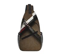GaxfjRu Japanese Samurai Sword print Crossbody Bag for Women Men Sling Bag for Travel Hiking Crossbody Sling Backpack