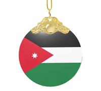 GaxfjRu Jordanian Flag Xmas Home Decorations Ornaments, Hanging Christmas Tree Gift Pendant For Holiday Cheer