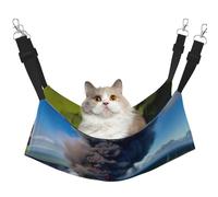 GaxfjRu Kilauea Volcano Bloom Adjustable Cat Bed Hammock Perch For Window, Cozy Velvet Pet Sleeper And Lounge For Kittens