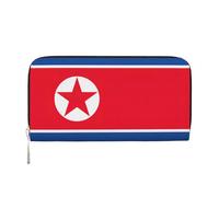 GaxfjRu Korean Flag Print Small Leather Wallet for Women, Ladies Credit Card Holder Women's Pocket Purse