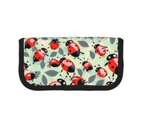 GaxfjRu Ladybugs Cartoon Pattern Cute Dot Canvas Pencil Pouch Organized Storage for Picnics & Daily Use Makeup Pouch, Pencil Holder