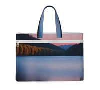 GaxfjRu Lake under Sunset print Tote Bag Canvas Laptop Bag for Women Casual Work Bags for Travel, Office, College