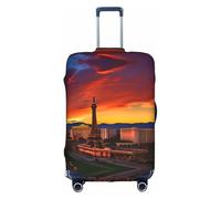GaxfjRu Las Vegas Sunset Printed Suitcase Skin, Durable Baggage Wrap, High Elasticity Travel Sleeve, for Suitcase Safety