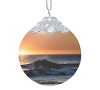 GaxfjRu Last Sun Rays Of Over The Sea Waves Xmas Home Decorations Ornaments, Hanging Christmas Tree Gift Pendant For Holiday Cheer