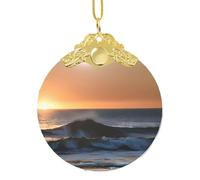 GaxfjRu Last Sun Rays Of Over The Sea Waves Xmas Home Decorations Ornaments, Hanging Christmas Tree Gift Pendant For Holiday Cheer