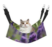 GaxfjRu Lavender Colored Flowers Adjustable Cat Bed Hammock Perch For Window, Cozy Velvet Pet Sleeper And Lounge For Kittens