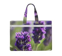 GaxfjRu Lavender Colored Flowers print Tote Bag Canvas Laptop Bag for Women Casual Work Bags for Travel, Office, College