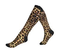 GaxfjRu Leopard Print Compression Socks for Men and Women - Support for Everyday Wear, Diabetic and Neuropathy Socks
