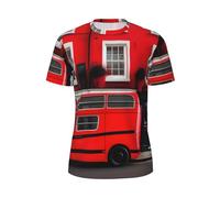 GaxfjRu London Street Men's Quick-Dry Dry Fit T-Shirts - Moisture Wicking Athletic Shirts, Short Sleeve Gym Shirts for Workouts Black