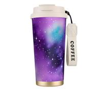 GaxfjRu Magic Galaxy Sky Purple 20 Oz with Lid, Vacuum Insulated Stainless Steel Coffee Mug, Tumbler for Hot and Cold Drinks