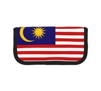 GaxfjRu Malaysia Flag Cute Dot Canvas Pencil Pouch Organized Storage for Picnics & Daily Use Makeup Pouch, Pencil Holder