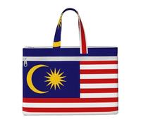 GaxfjRu Malaysia Flag print Tote Bag Canvas Laptop Bag for Women Casual Work Bags for Travel, Office, College