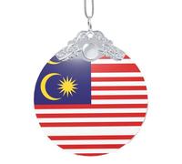 GaxfjRu Malaysia Flag Xmas Home Decorations Ornaments, Hanging Christmas Tree Gift Pendant For Holiday Cheer