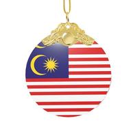 GaxfjRu Malaysia Flag Xmas Home Decorations Ornaments, Hanging Christmas Tree Gift Pendant For Holiday Cheer