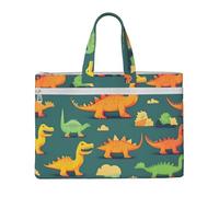 GaxfjRu many small Dinosaur print Tote Bag Canvas Laptop Bag for Women Casual Work Bags for Travel, Office, College