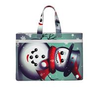 GaxfjRu Merry Christmas Day Snowman print Tote Bag Canvas Laptop Bag for Women Casual Work Bags for Travel, Office, College