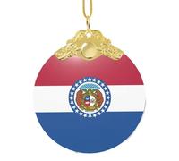 GaxfjRu Missouri State Flag Xmas Home Decorations Ornaments, Hanging Christmas Tree Gift Pendant For Holiday Cheer
