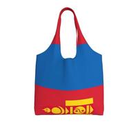 GaxfjRu Mongolian Flag Large Canvas Tote Bag For Women, Reusable Grocery Shopping Bag, Everyday Carryall For Work