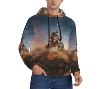 GaxfjRu Motocross British men's hoodies,necessities hoodies,men's hoodies,all-polyester fabrics,comfortable to the touch Black