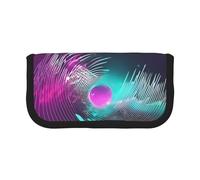GaxfjRu Music Sound Wave Cute Dot Canvas Pencil Pouch Organized Storage for Picnics & Daily Use Makeup Pouch, Pencil Holder