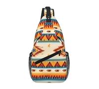 GaxfjRu Native American Print print Small Sling Backpack Crossbody Sling Bag, Chest Bag Daypack Fanny Pack for Outdoors