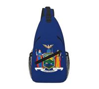 GaxfjRu New York State Flag print Crossbody Bag for Women Men Sling Bag for Travel Hiking Crossbody Sling Backpack