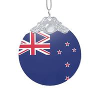GaxfjRu New Zealand Flag Xmas Home Decorations Ornaments, Hanging Christmas Tree Gift Pendant For Holiday Cheer