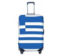 GaxfjRu Nice Greek Flag Patterns Suitcase Cover,Suitcase Covers for Luggage, Keep Your Luggage Secure and Stylish,Luggage Covers for Suitcase TSA Approved