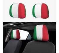 GaxfjRu Nice Italian Flag Patterns Headrest Cover for Car - Set of 2, Slip-Resistant, Elastic Fabric, All-Season Car Accessories