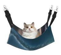 GaxfjRu Night Sky And Trees Adjustable Cat Bed Hammock Perch For Window, Cozy Velvet Pet Sleeper And Lounge For Kittens