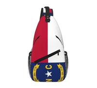 GaxfjRu North Carolina state flag print Crossbody Bag for Women Men Sling Bag for Travel Hiking Crossbody Sling Backpack