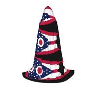 GaxfjRu Ohio State Flag Halloween witch costume for,Renaissance costume,robe cloak cosplay costume