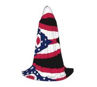 GaxfjRu Ohio State Flag Halloween witch costume for,Renaissance costume,robe cloak cosplay costume
