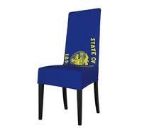 GaxfjRu Oregon State Flag Printed Removable Chair Protector Elastic Seat Covers for Dining Room Party Celebration