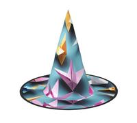 GaxfjRu Origami Paper Cranes Print Halloween Witch Hat, Witch Costume Accessory For Halloween Cosplay Party Holiday Decoration 3pcs