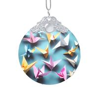 GaxfjRu Origami Paper Cranes Xmas Home Decorations Ornaments, Hanging Christmas Tree Gift Pendant For Holiday Cheer