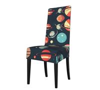 GaxfjRu Outer Space Planet Printed Removable Chair Protector Elastic Seat Covers for Dining Room Party Celebration