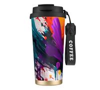 GaxfjRu Paint Splatter 20 Oz with Lid, Vacuum Insulated Stainless Steel Coffee Mug, Tumbler for Hot and Cold Drinks