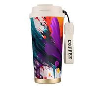 GaxfjRu Paint Splatter 20 Oz with Lid, Vacuum Insulated Stainless Steel Coffee Mug, Tumbler for Hot and Cold Drinks