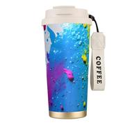 GaxfjRu Paint Splatter Backdrop 20 Oz with Lid, Vacuum Insulated Stainless Steel Coffee Mug, Tumbler for Hot and Cold Drinks