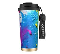 GaxfjRu Paint Splatter Backdrop 20 Oz with Lid, Vacuum Insulated Stainless Steel Coffee Mug, Tumbler for Hot and Cold Drinks